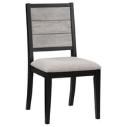 Juego de comedor Elodie con hojas extensibles rectangulares, color negro