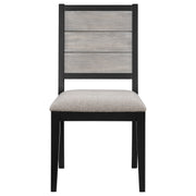 Juego de comedor Elodie con hojas extensibles rectangulares, color negro