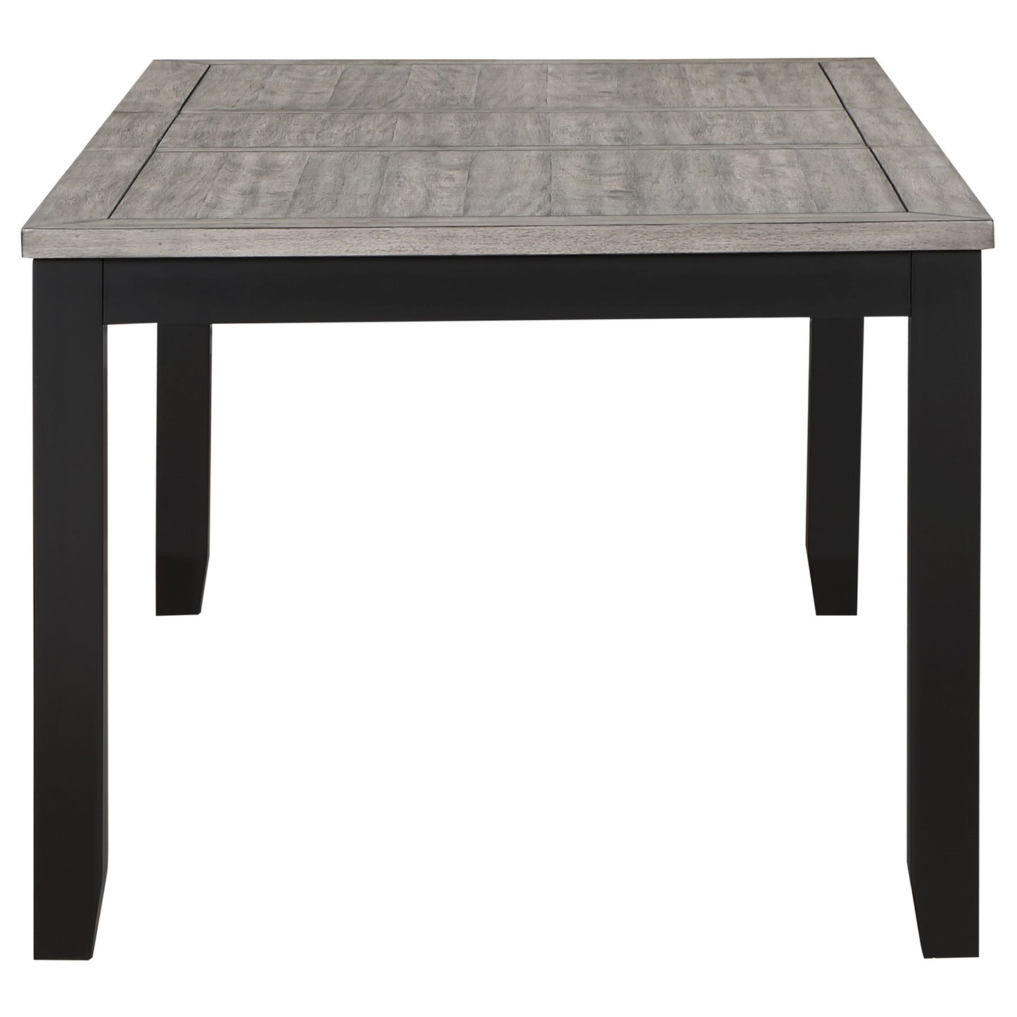 Mesa de comedor rectangular Elodie de 78 pulgadas con hojas extensibles, color negro