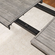 Mesa de comedor rectangular Elodie de 78 pulgadas con hojas extensibles, color negro