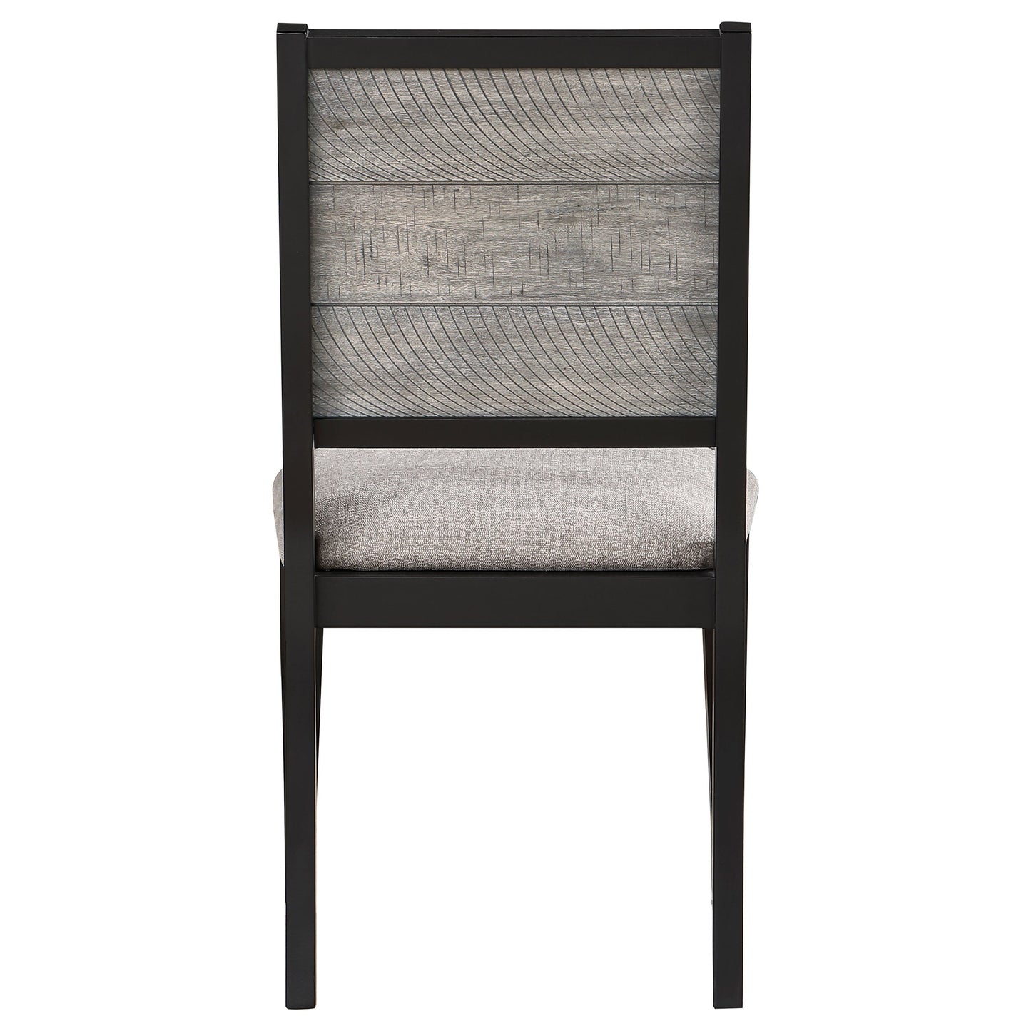 Silla de comedor Elodie Wood en gris y negro (juego de 2)