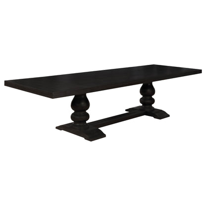 Phelps Rectangular Dining Table Set Distressed Noir