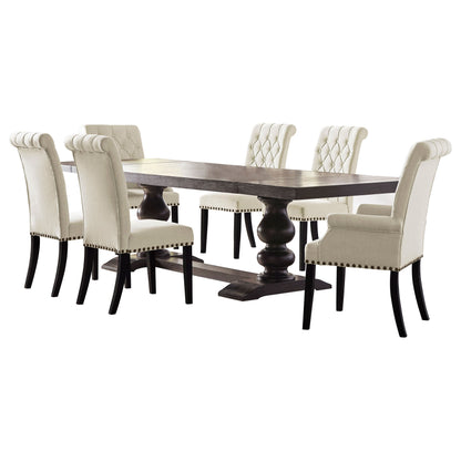 Phelps Rectangular Dining Table Set Distressed Noir