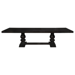 Mesa de comedor extensible Phelps de 123 pulgadas, color negro envejecido