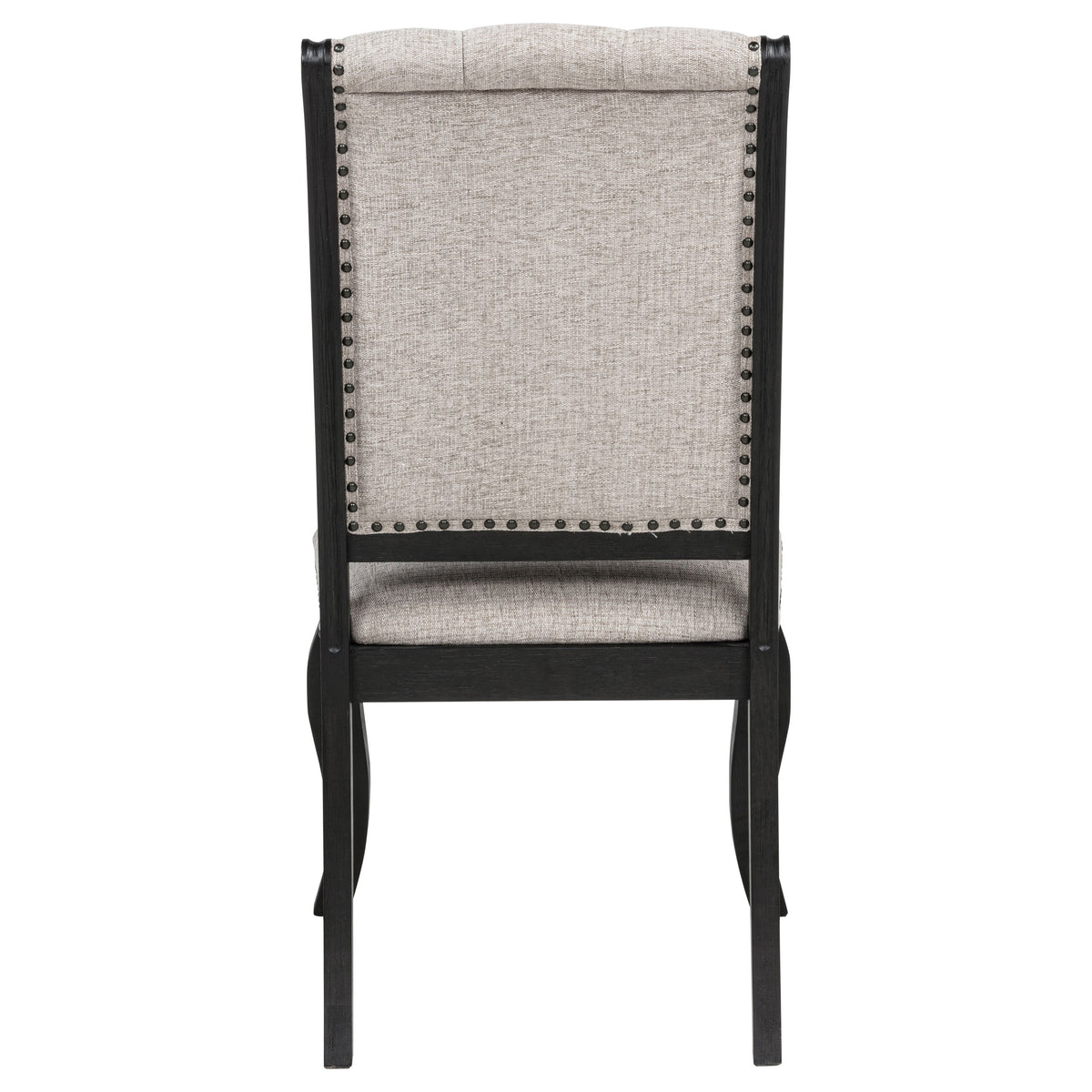Phelps Upholstered Dining Side Chair Tan Distressed Noir (Set of 2)