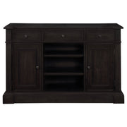 Aparador de 2 puertas Phelps, estilo buffet, color negro envejecido