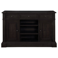 Aparador de 2 puertas Phelps, estilo buffet, color negro envejecido