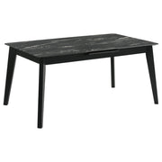 Juego de mesa de comedor extensible Crestmont, color negro