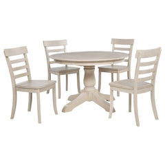 Orrison 5-piece Oval 62-inch Extension Leaf Dining Set Linen