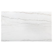 Averill 72-inch Rectangular White Marble Top Dining Table Coffee Bean