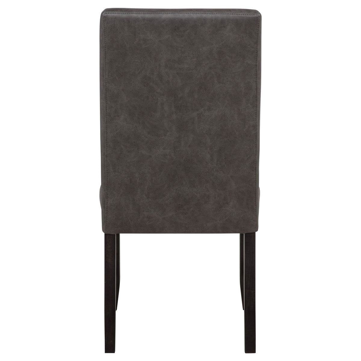 Averill Faux Leather Upholstered Dining Side Chair Dark Grey (Set of 2)