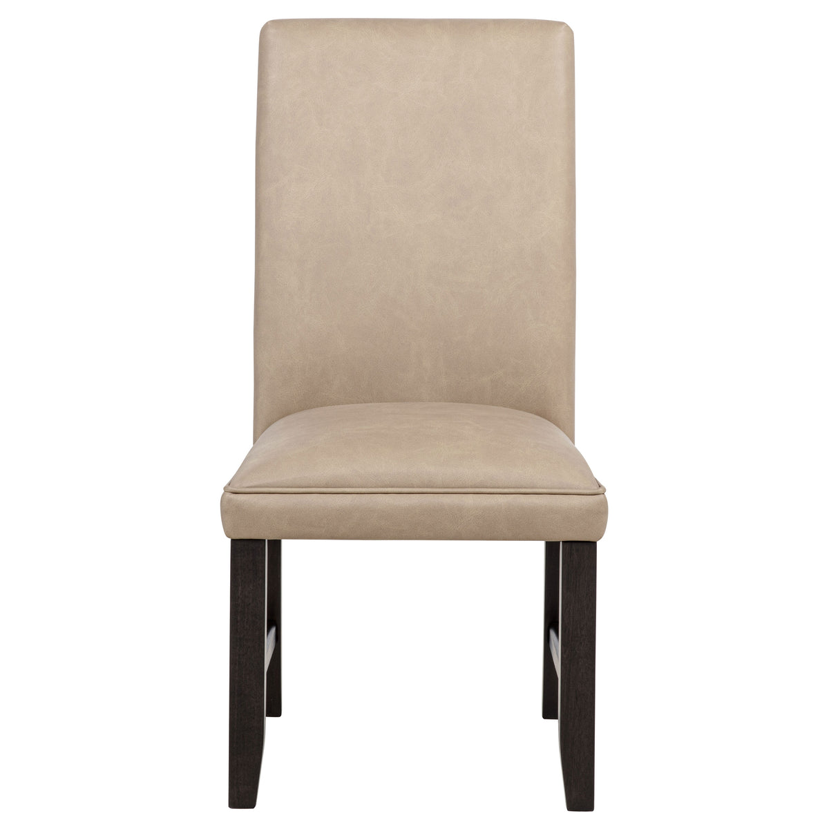 Averill Faux Leather Upholstered Dining Side Chair Tan (Set of 2)
