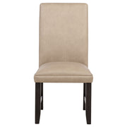 Averill Faux Leather Upholstered Dining Side Chair Tan (Set of 2)