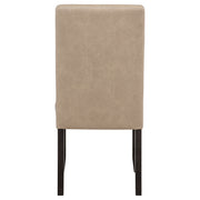 Averill Faux Leather Upholstered Dining Side Chair Tan (Set of 2)