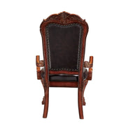 Sillón Dresden de 117 cm de alto con brazos tapizados en marrón bicolor (juego de 2)