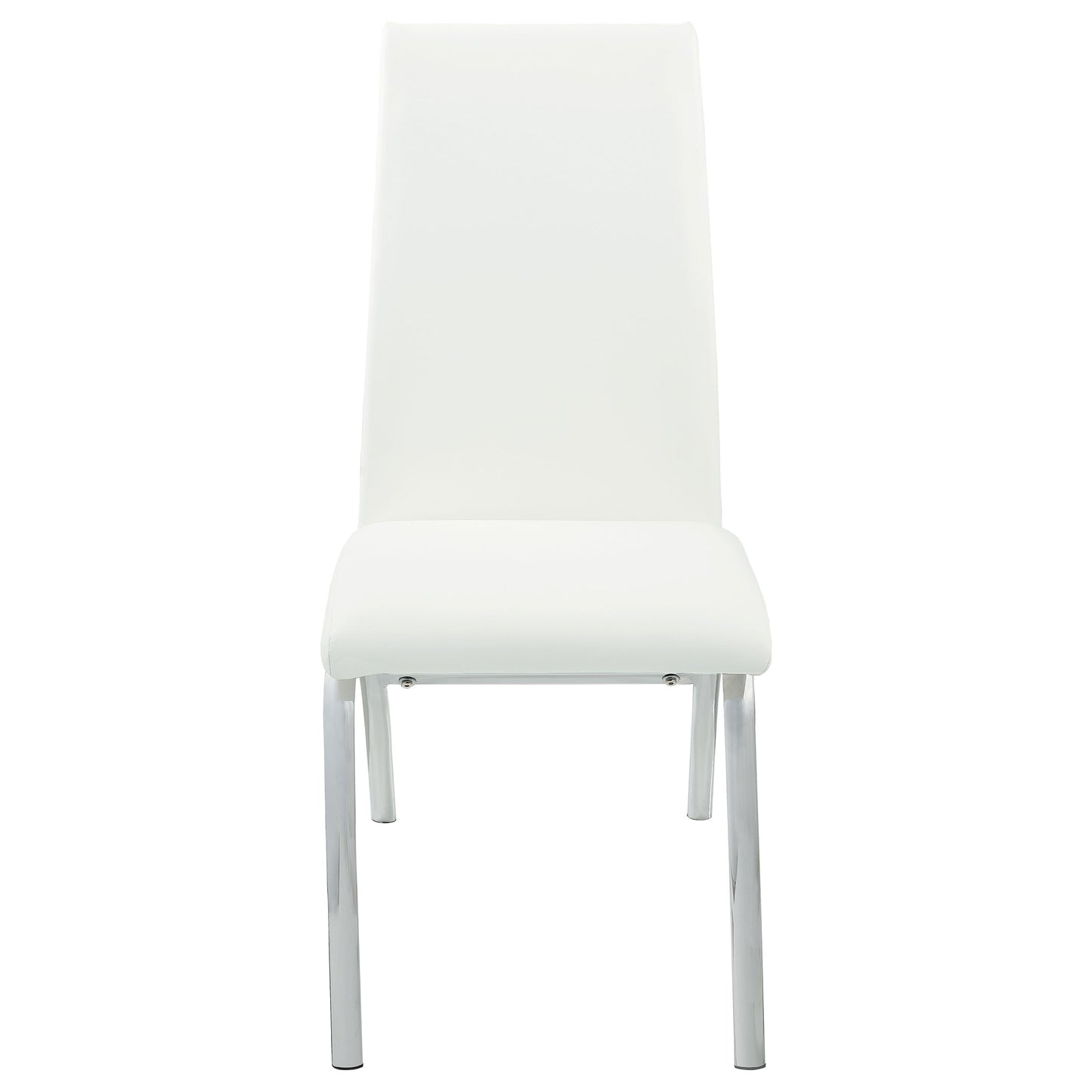 Bishop Upholstered Dining Side Chair – White (Set of 2)