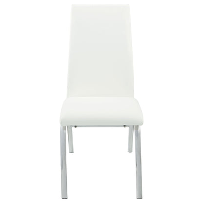 Bishop Upholstered Dining Side Chair – White (Set of 2)