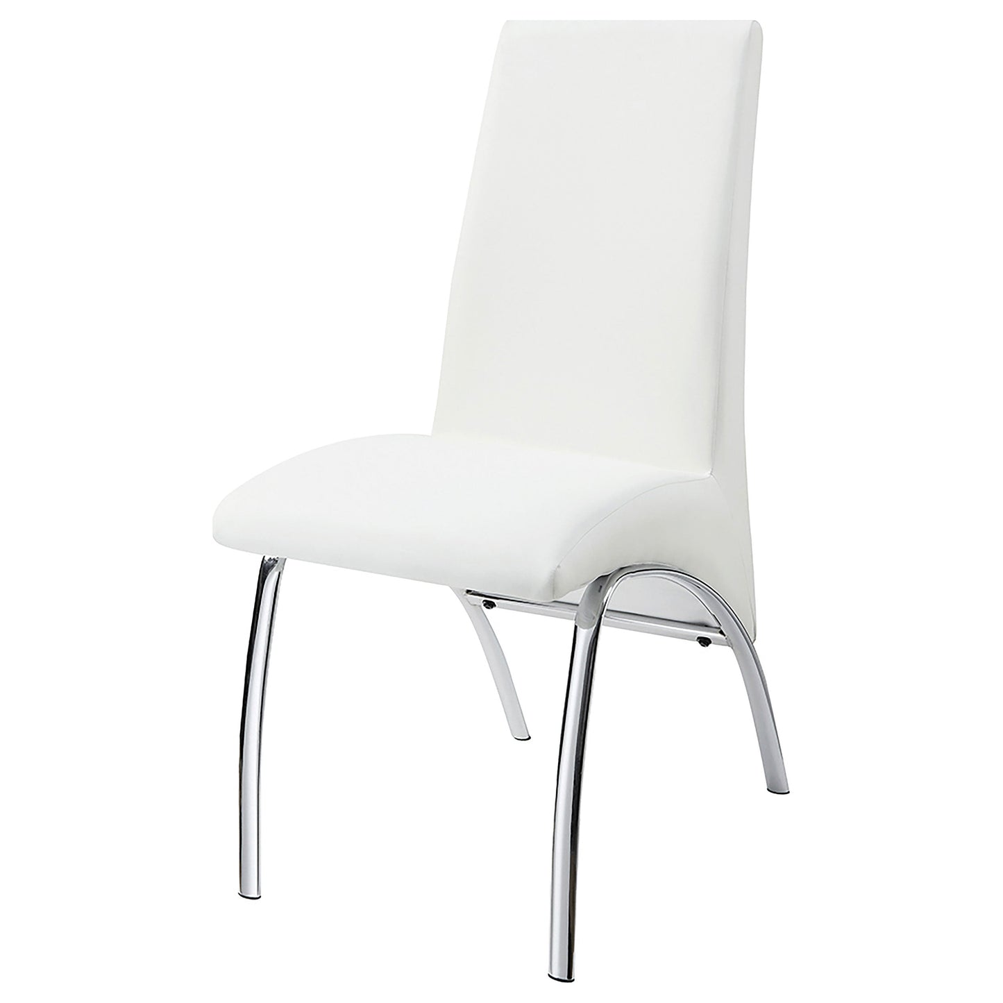 Bishop Upholstered Dining Side Chair – White (Set of 2)