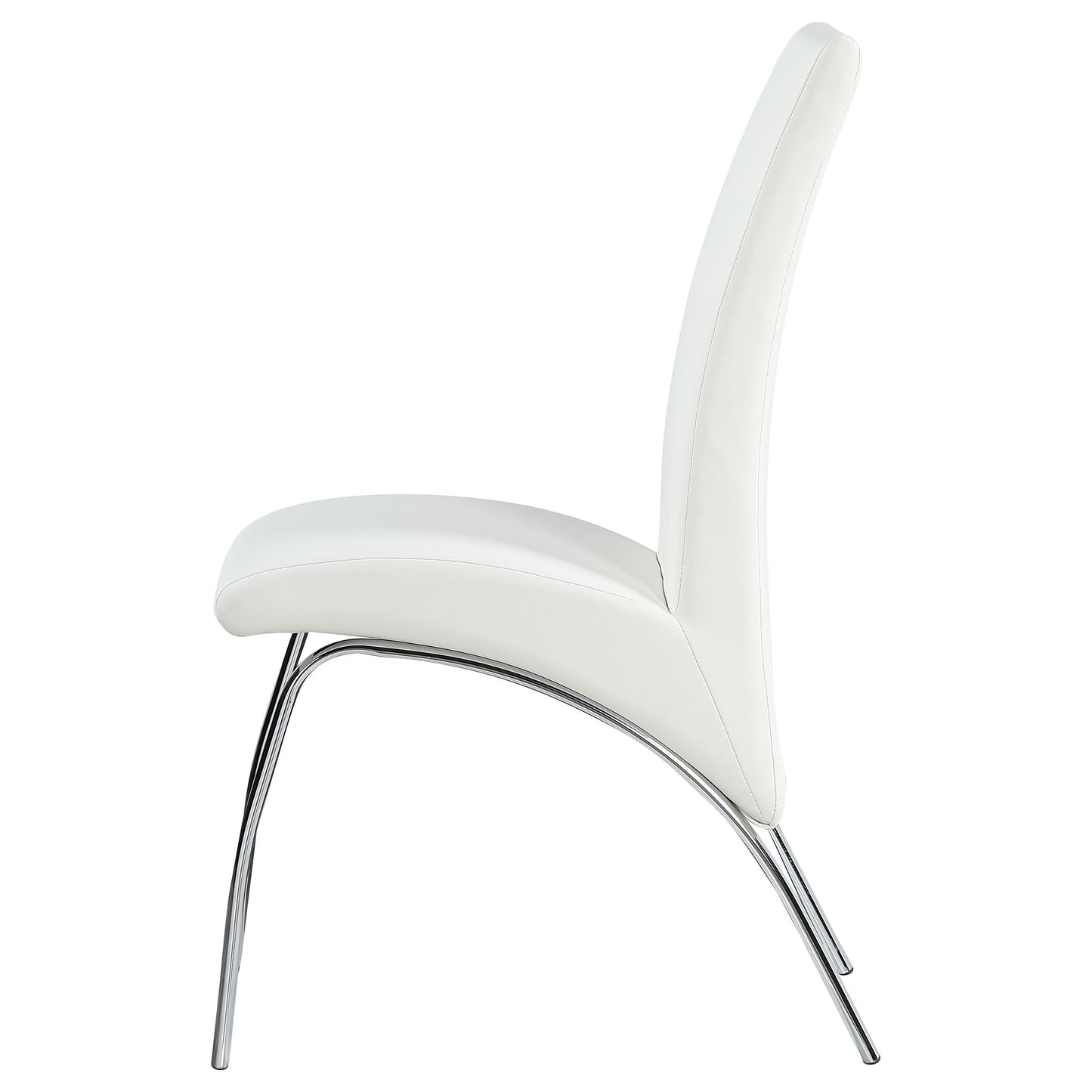 Bishop Upholstered Dining Side Chair – White (Set of 2)