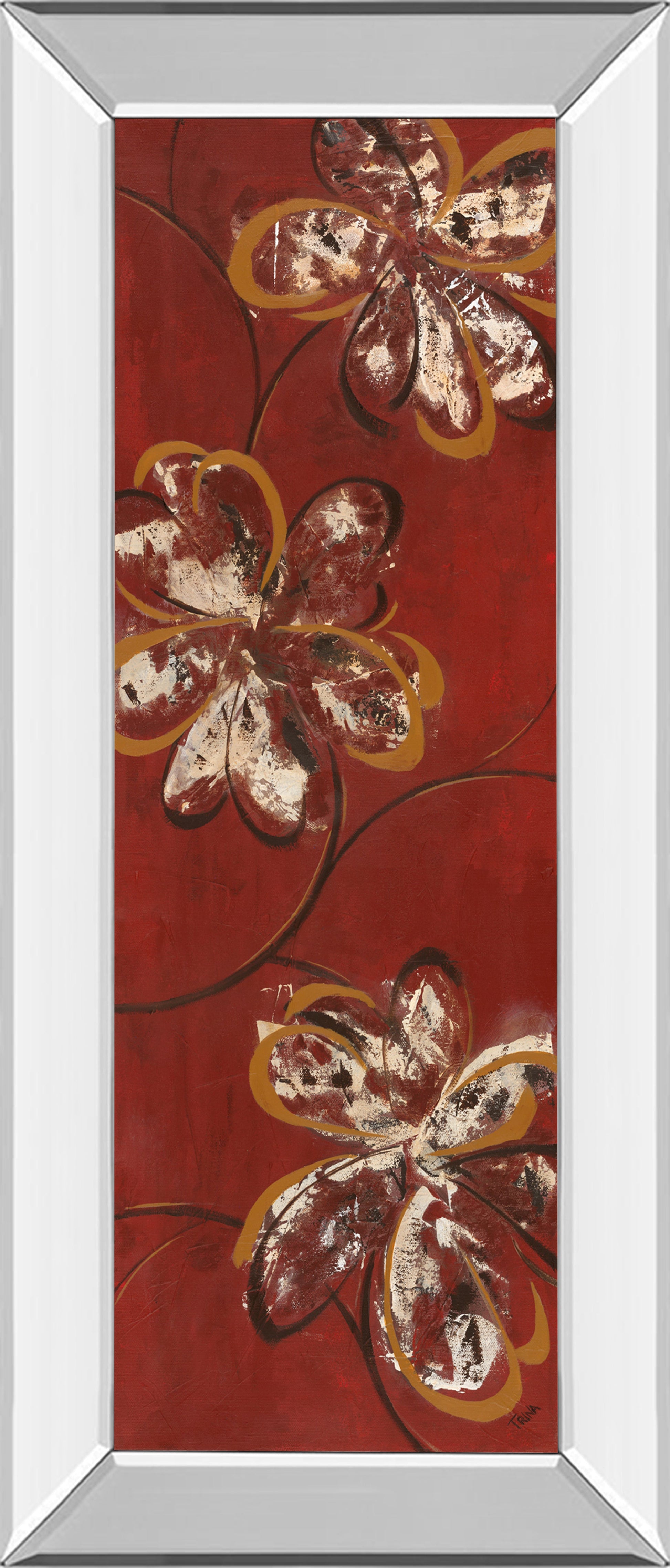 Mirrored Frame Flowers Dancing II By Katrina Craven