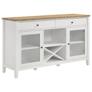 Aparador de comedor de 2 puertas Hollis, mueble de almacenamiento, color blanco