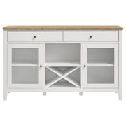 Aparador de comedor de 2 puertas Hollis, mueble de almacenamiento, color blanco