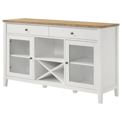 Aparador de comedor de 2 puertas Hollis, mueble de almacenamiento, color blanco