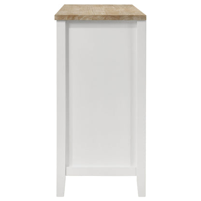 Aparador de comedor de 2 puertas Hollis, mueble de almacenamiento, color blanco