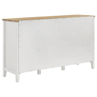 Aparador de comedor de 2 puertas Hollis, mueble de almacenamiento, color blanco