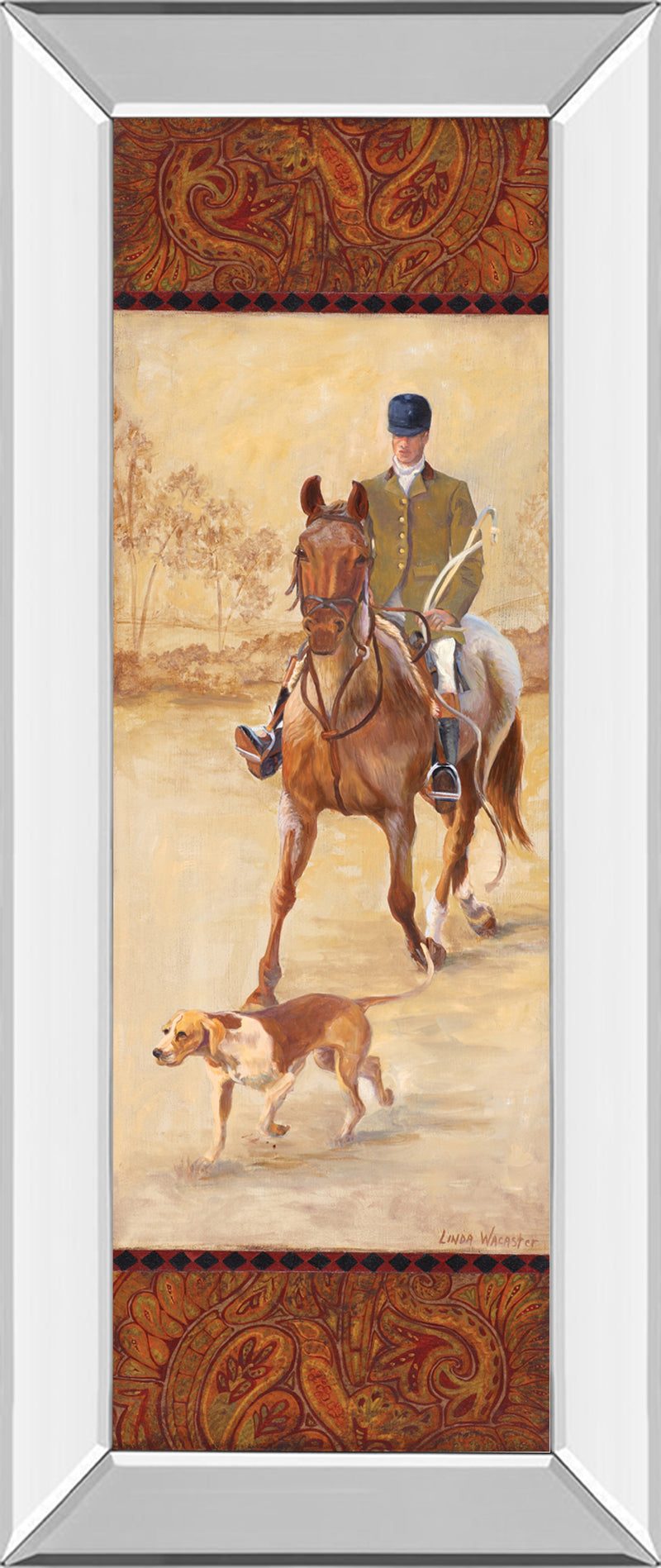 Mirrored Frame On The Hunt II By Linda Wacaster