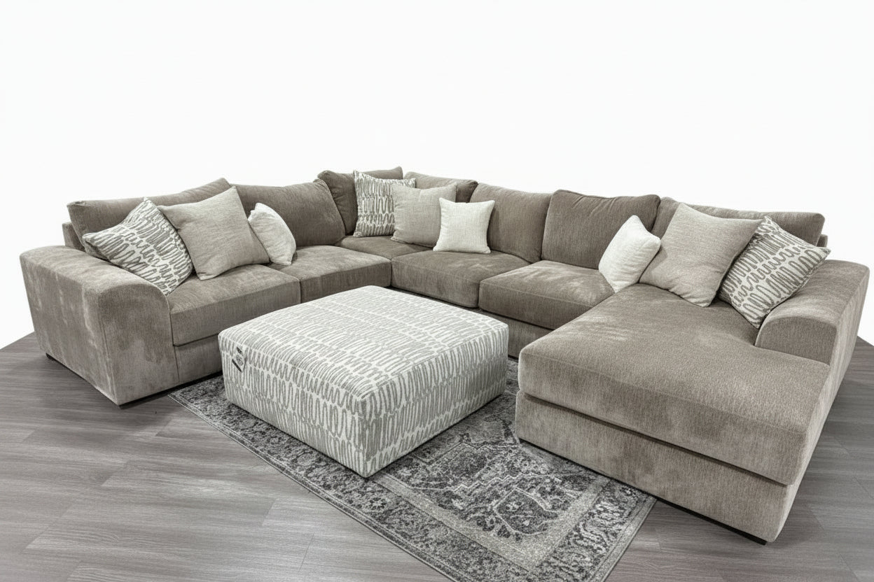 Aria Ottoman in Amalfi Birch