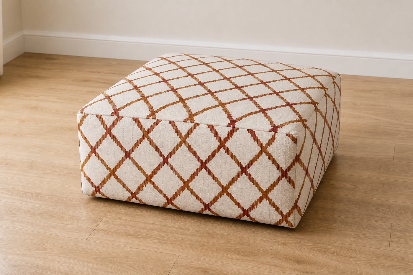 Aria Ottoman in Tandem Russett