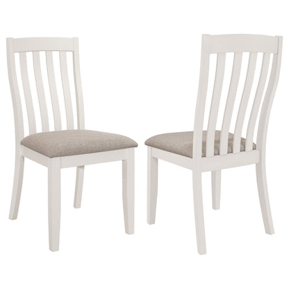 Silla de comedor de madera Nogales, color gris costero (juego de 2)