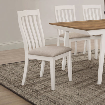 Silla de comedor de madera Nogales, color gris costero (juego de 2)