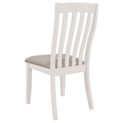 Silla de comedor de madera Nogales, color gris costero (juego de 2)