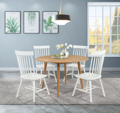 Andrews Round Wood Dining Room Table Set Light Ash
