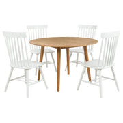 Andrews Round Wood Dining Room Table Set Light Ash