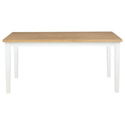 Andrews 66-inch Rectangular Dining Table Light Ash and White