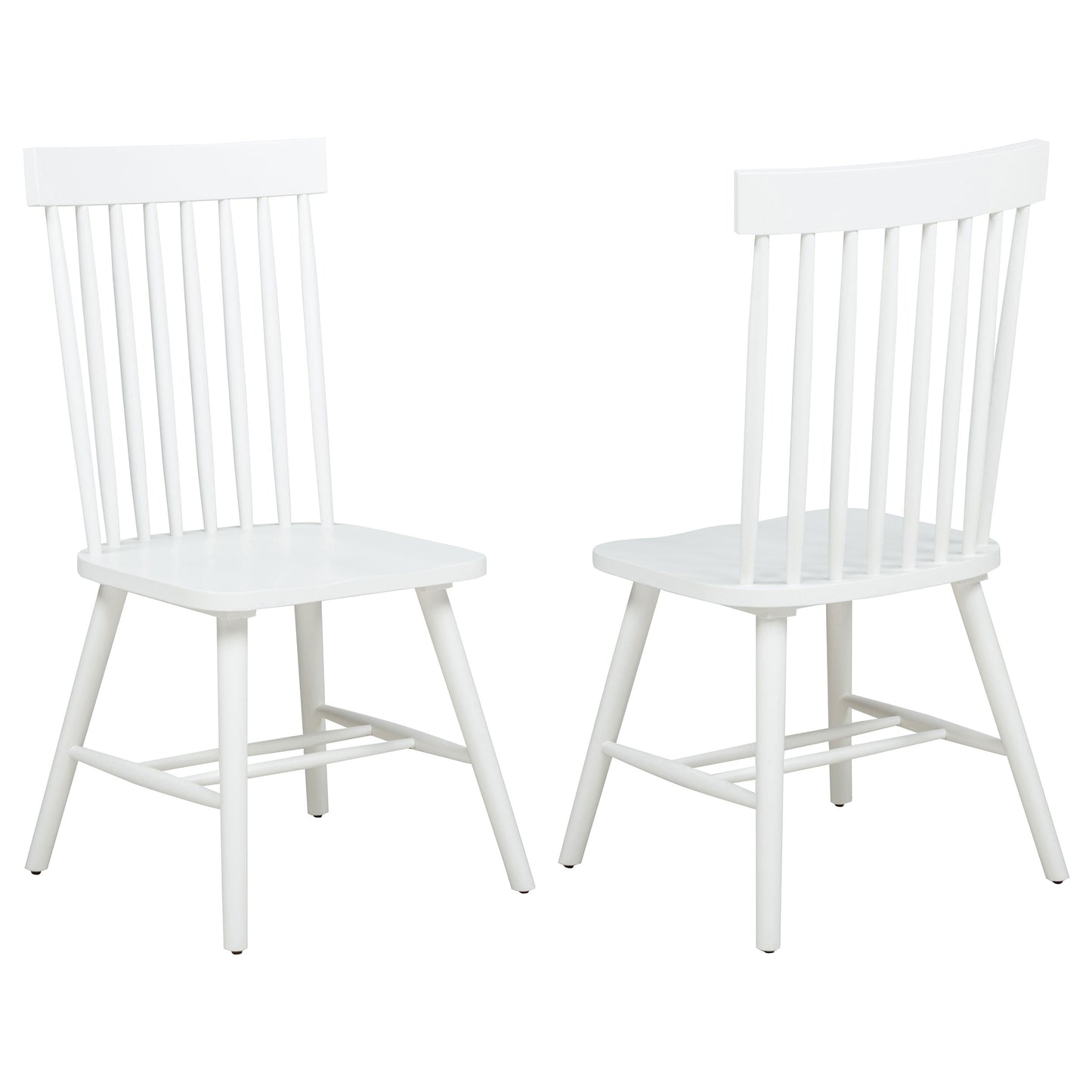 Andrews Windsor Spindle  Dining Side Chair White (Set of 2)