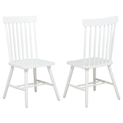 Andrews Windsor Spindle  Dining Side Chair White (Set of 2)