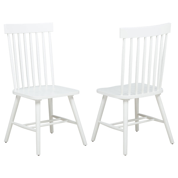 Andrews Windsor Spindle  Dining Side Chair White (Set of 2)