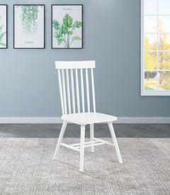 Andrews Windsor Spindle  Dining Side Chair White (Set of 2)
