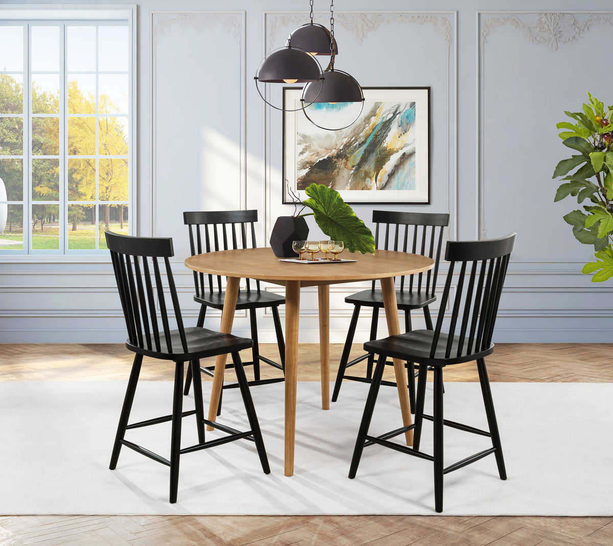 Andrews 5-piece Round Counter Height Dining Set