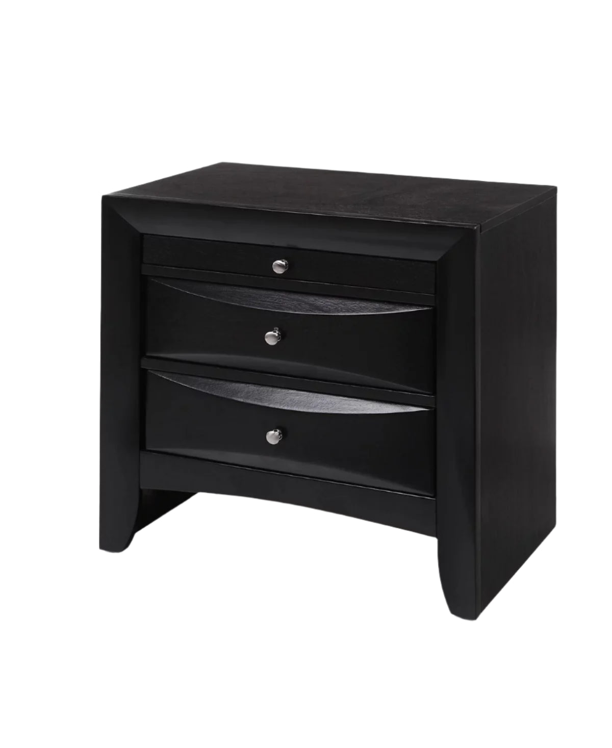Republic 3-Drawer Black Ireland Nightstand