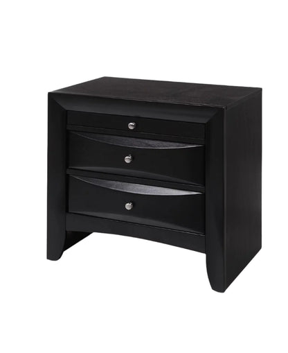 Republic 3-Drawer Black Ireland Nightstand