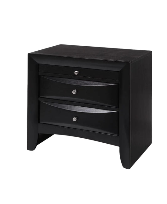 Republic 3-Drawer Black Ireland Nightstand