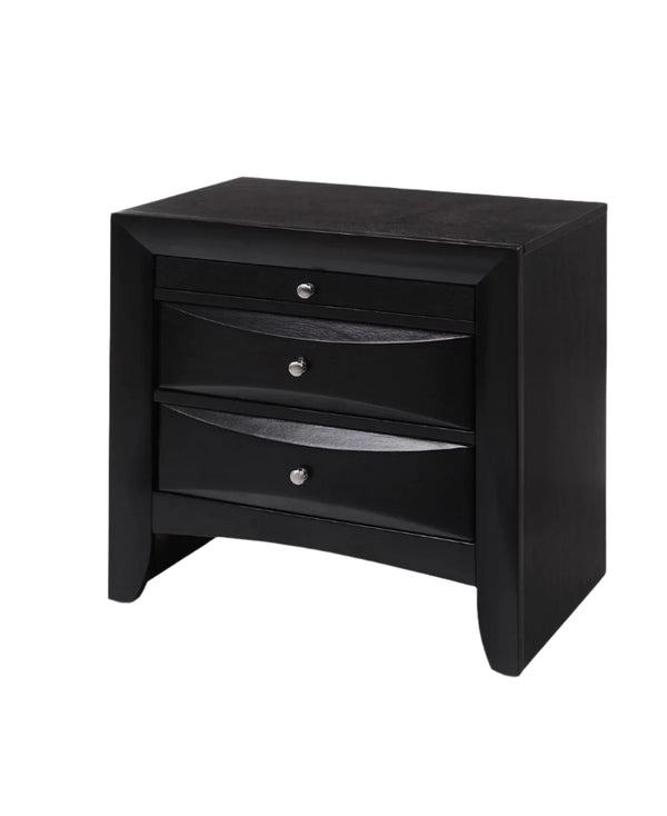 Republic 3-Drawer Black Ireland Nightstand