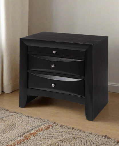Republic 3-Drawer Black Ireland Nightstand