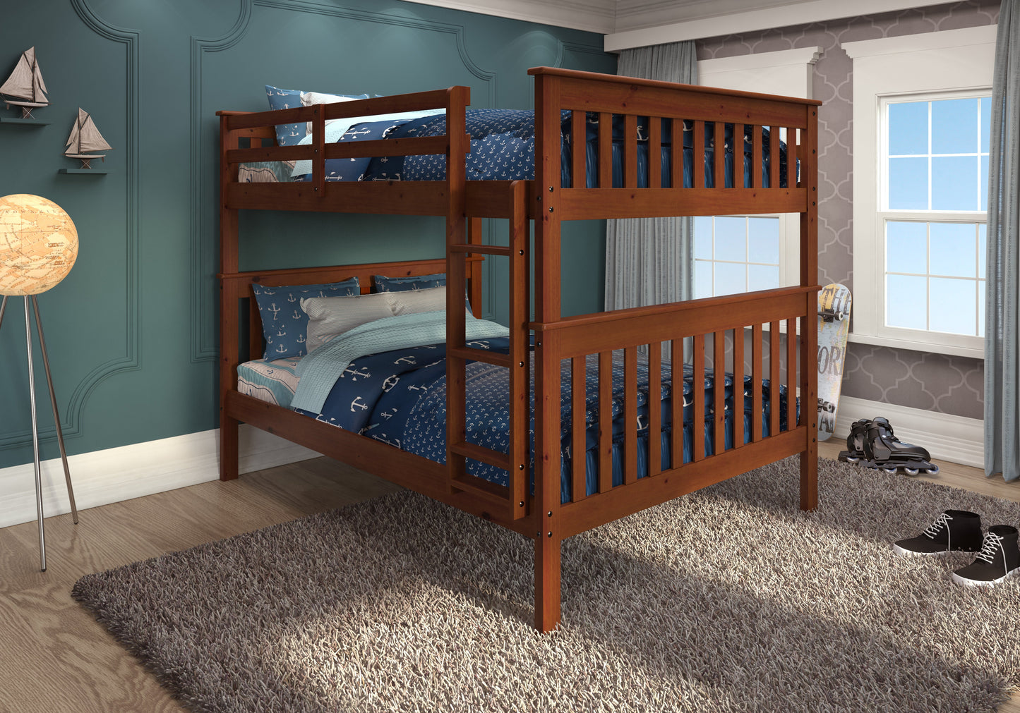 Erath Mission Full over Full Espresso Bunkbed