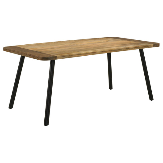 Mesa de comedor Maverick de madera maciza de 70 pulgadas, mango natural